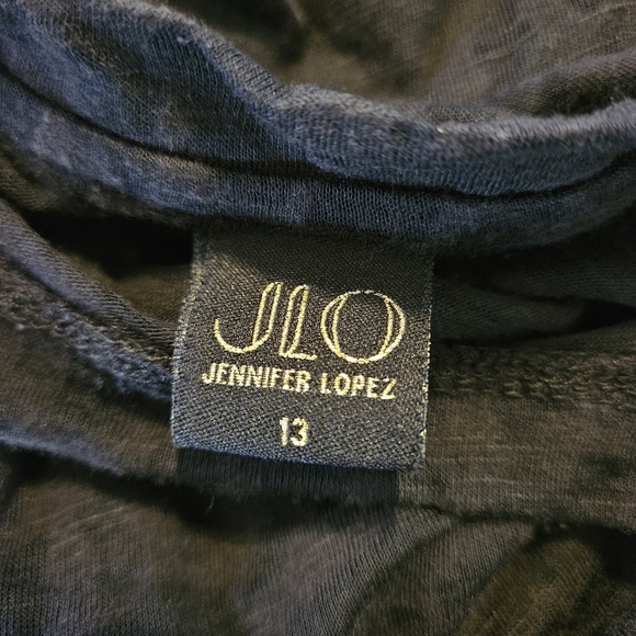 Semi Sheer Cropped Short Sleeve T Shirt, Black, Size 13 - Picture 5 of 7